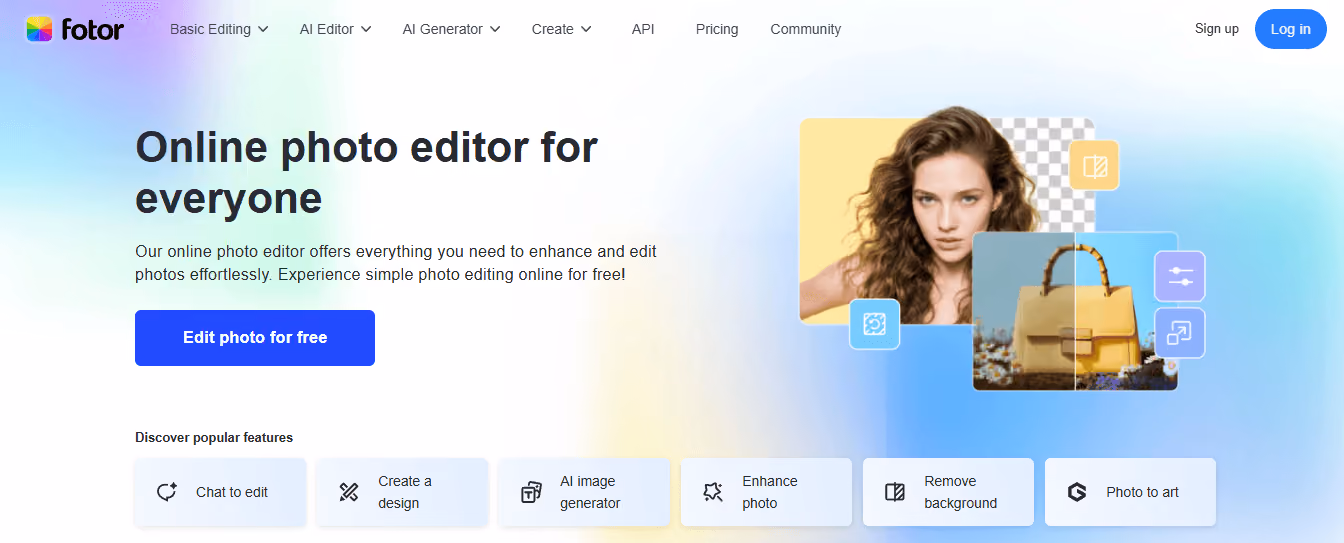 Fotor  - Best AI Websites for Students