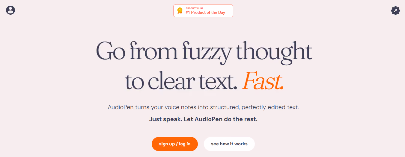 Audiopen.ai  - Best AI Websites for Students