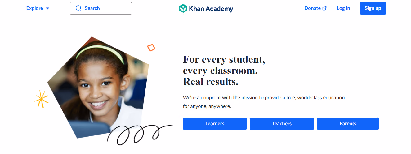 Khan Academy  - Best AI Websites for Students