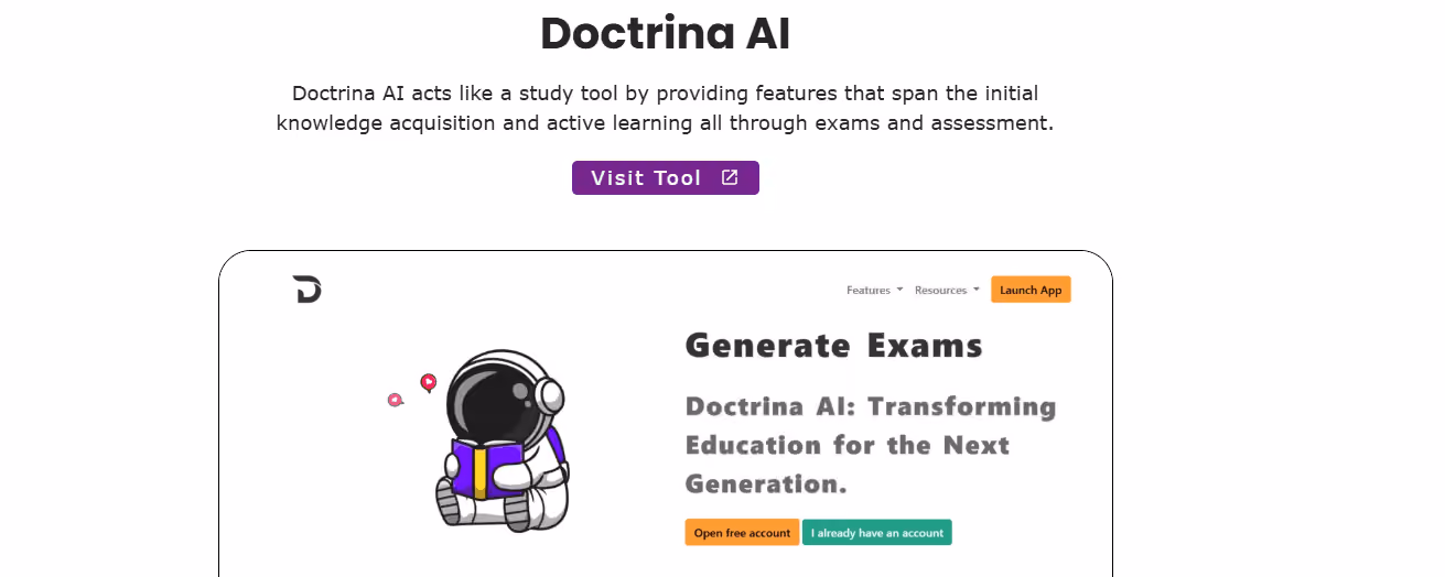 Doctrina AI - Best AI Websites for Students