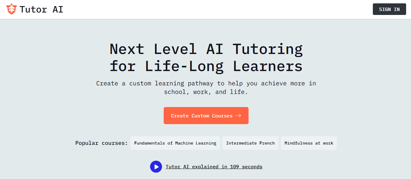 Tutor AI  - Best AI Websites for Students