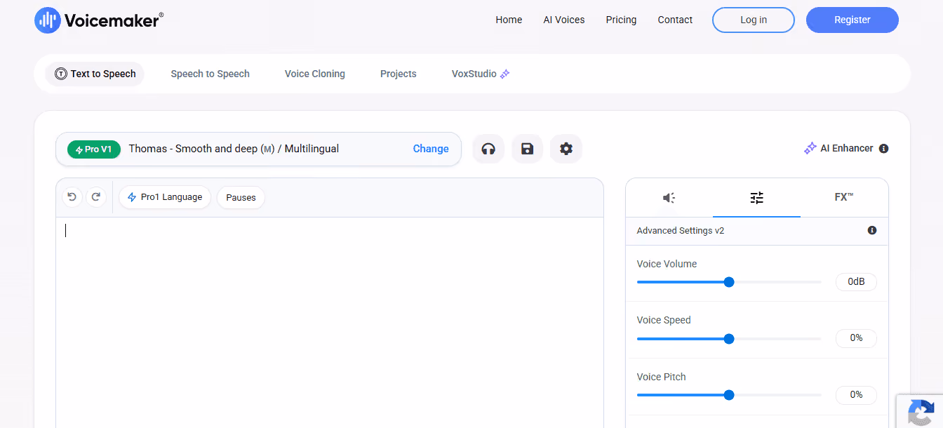 Voicemaker - Best AI Websites for Students