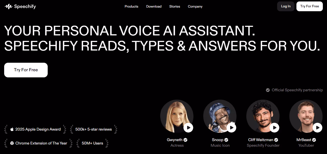Speechify  - Best AI Websites for Students