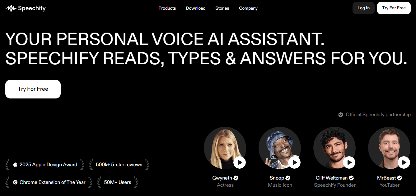 Speechify  - Best AI Websites for Students