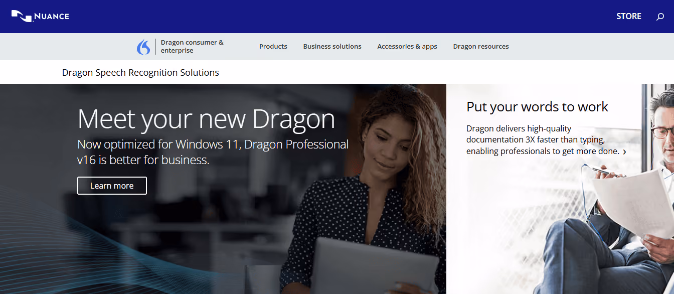 Nuance (Dragon) - Best AI Websites for Students