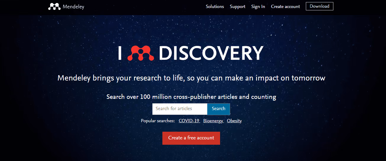 Mendeley  - Best AI Websites for Students