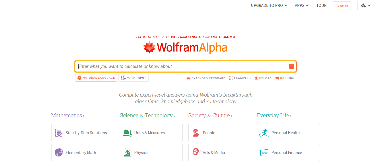 Wolfram Alpha - Best AI to Solve Math Problems