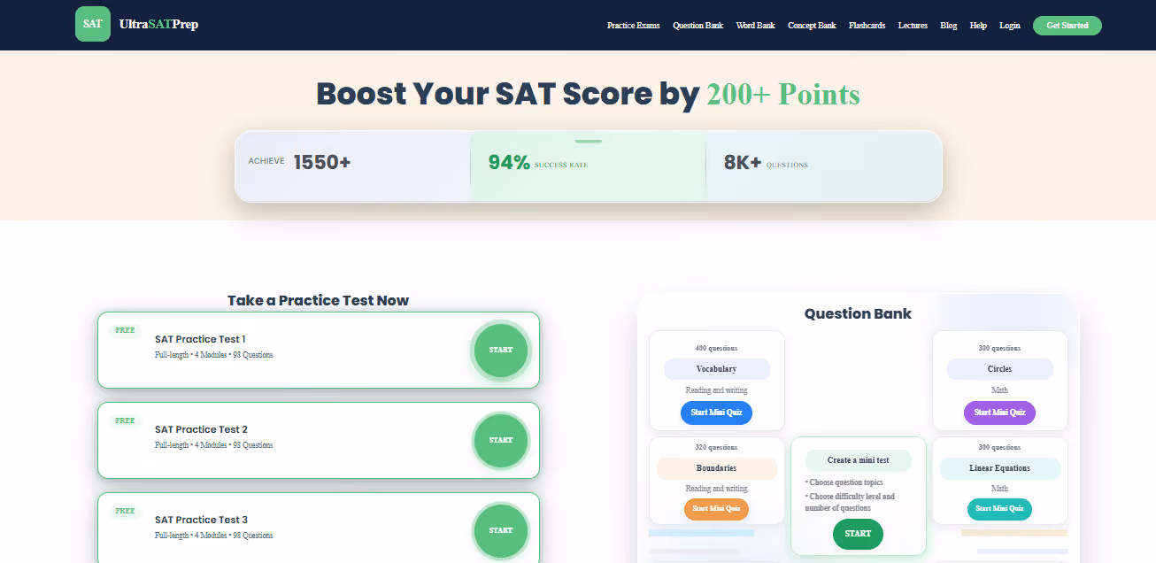 Ultrasatprep - Best AI for Exams