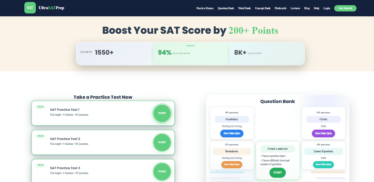 Ultrasatprep - Best AI for Exams