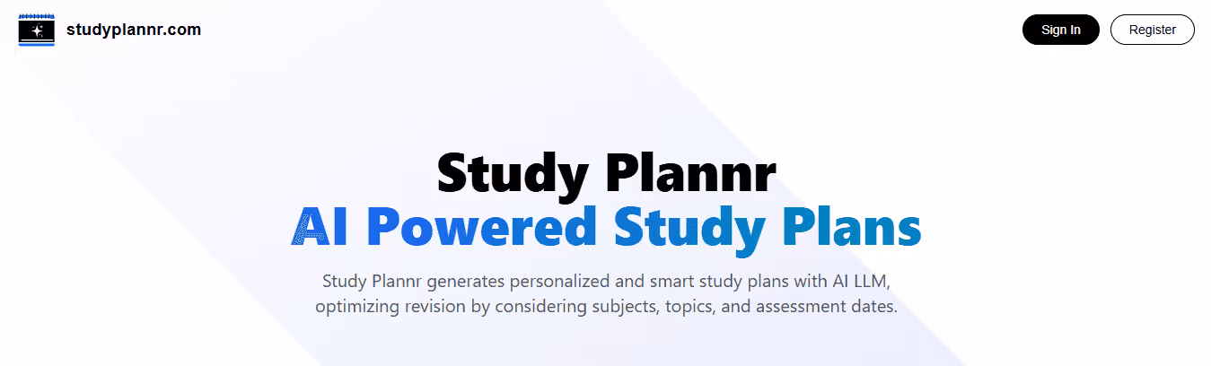 study plannr - Best AI for Exams