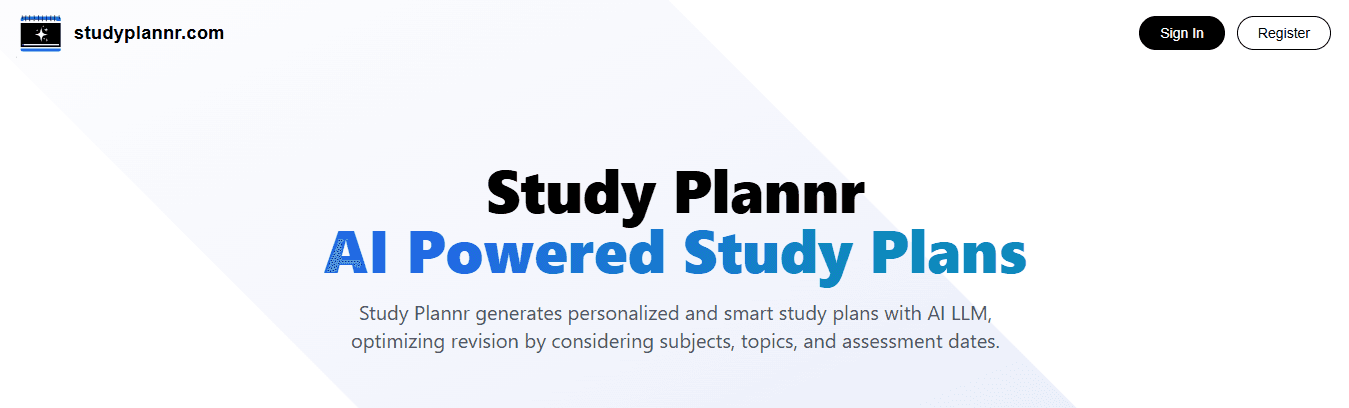 study plannr - Best AI for Exams