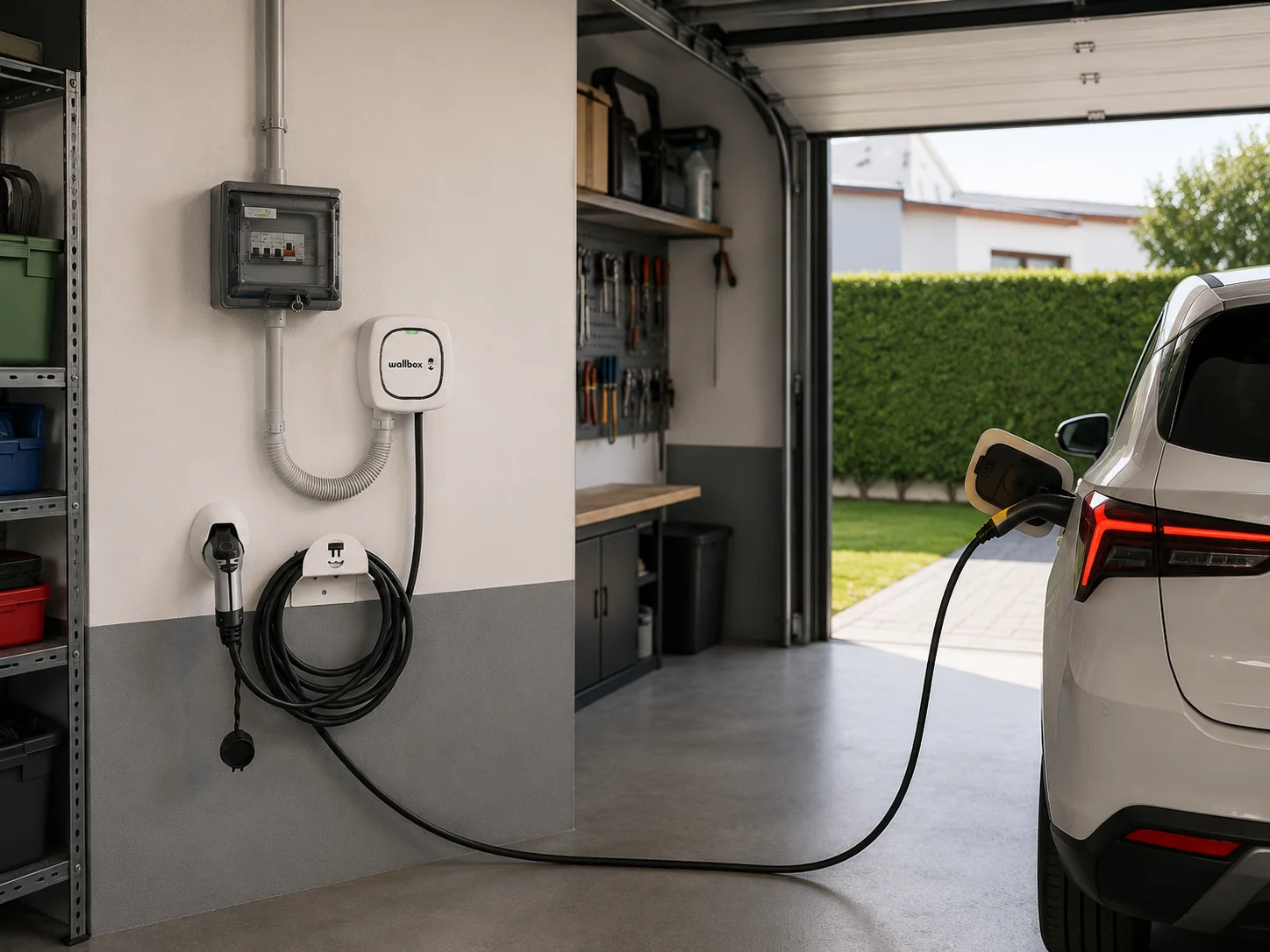 Wallbox instalado en vivienda unifamiliar