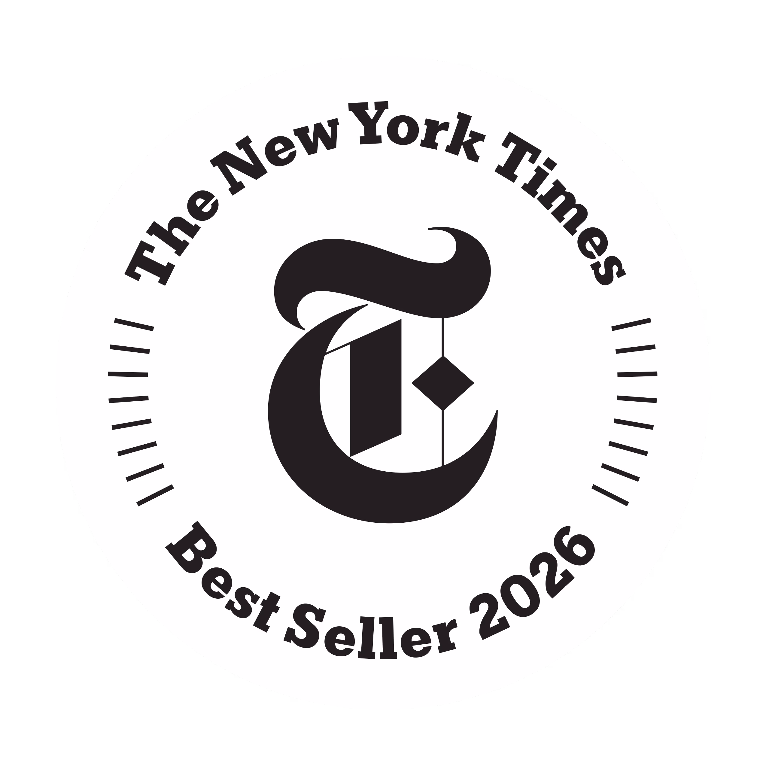 A New York Times Bestseller 2026 badge