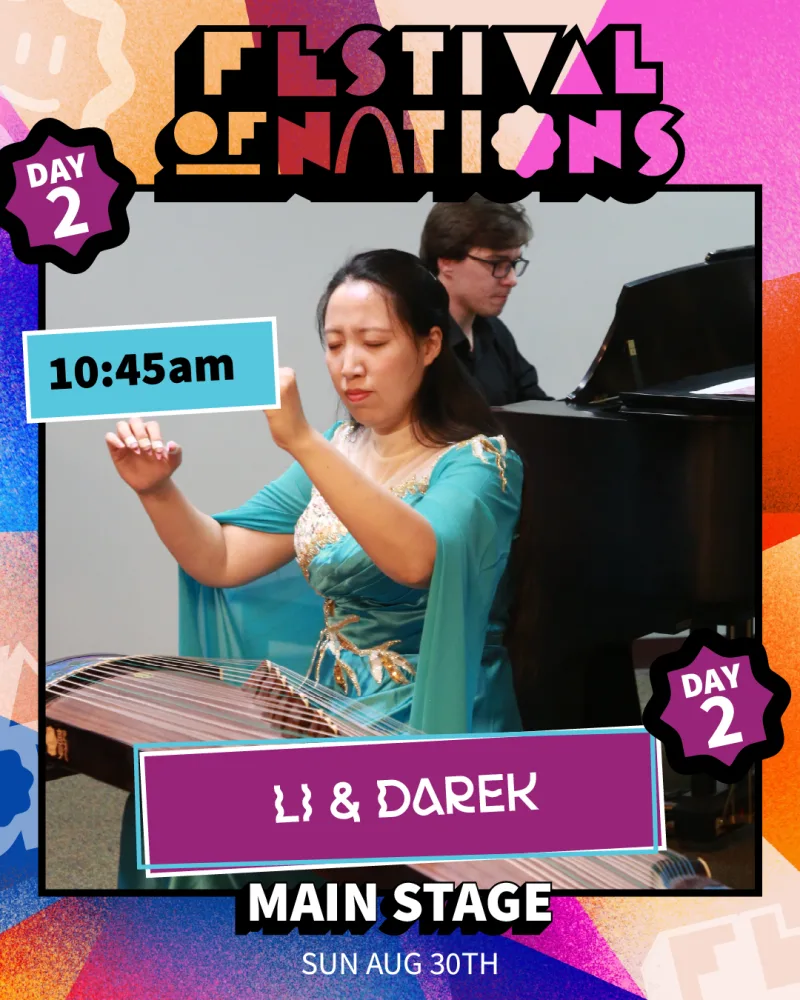 Li & Darek — Sunday 10:45 AM, Main Stage — Festival of Nations 2026