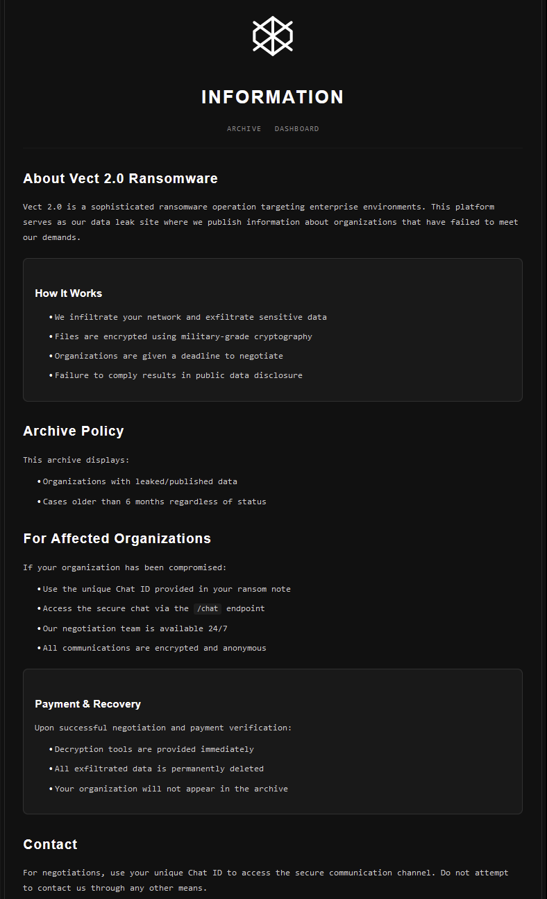 Figure 2: Information Page