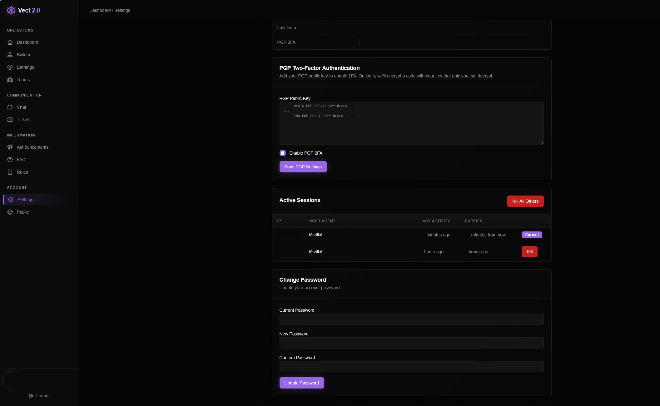 Figure 18: Account Settings 2 