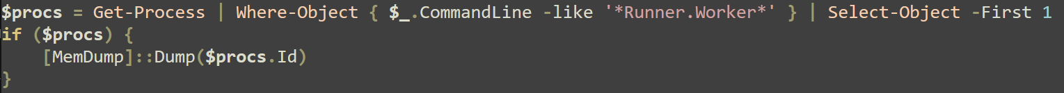 Figure 9: PowerShell Runner.Worker Stealer 