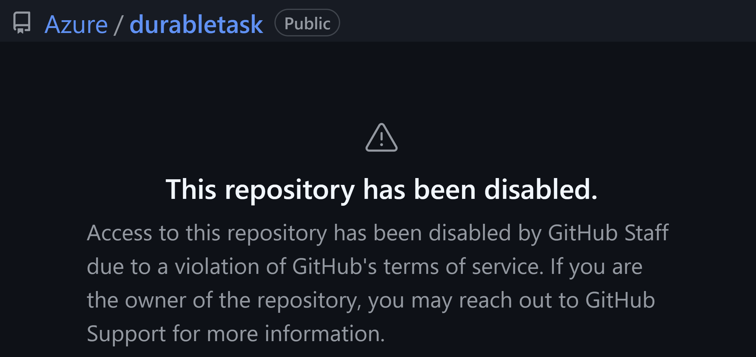 Figure 1: Repo Disabled