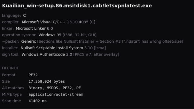 Figure 2: Legit VPN Installer