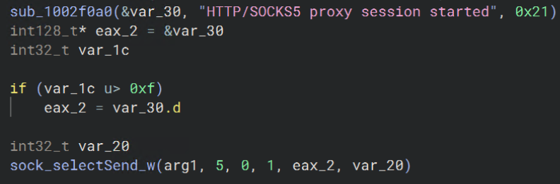 Figure 17: SOCKS5 Proxy Session