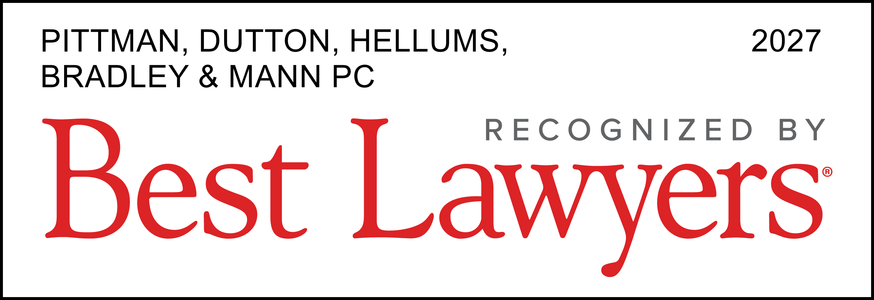 2027 Best Lawyers Award