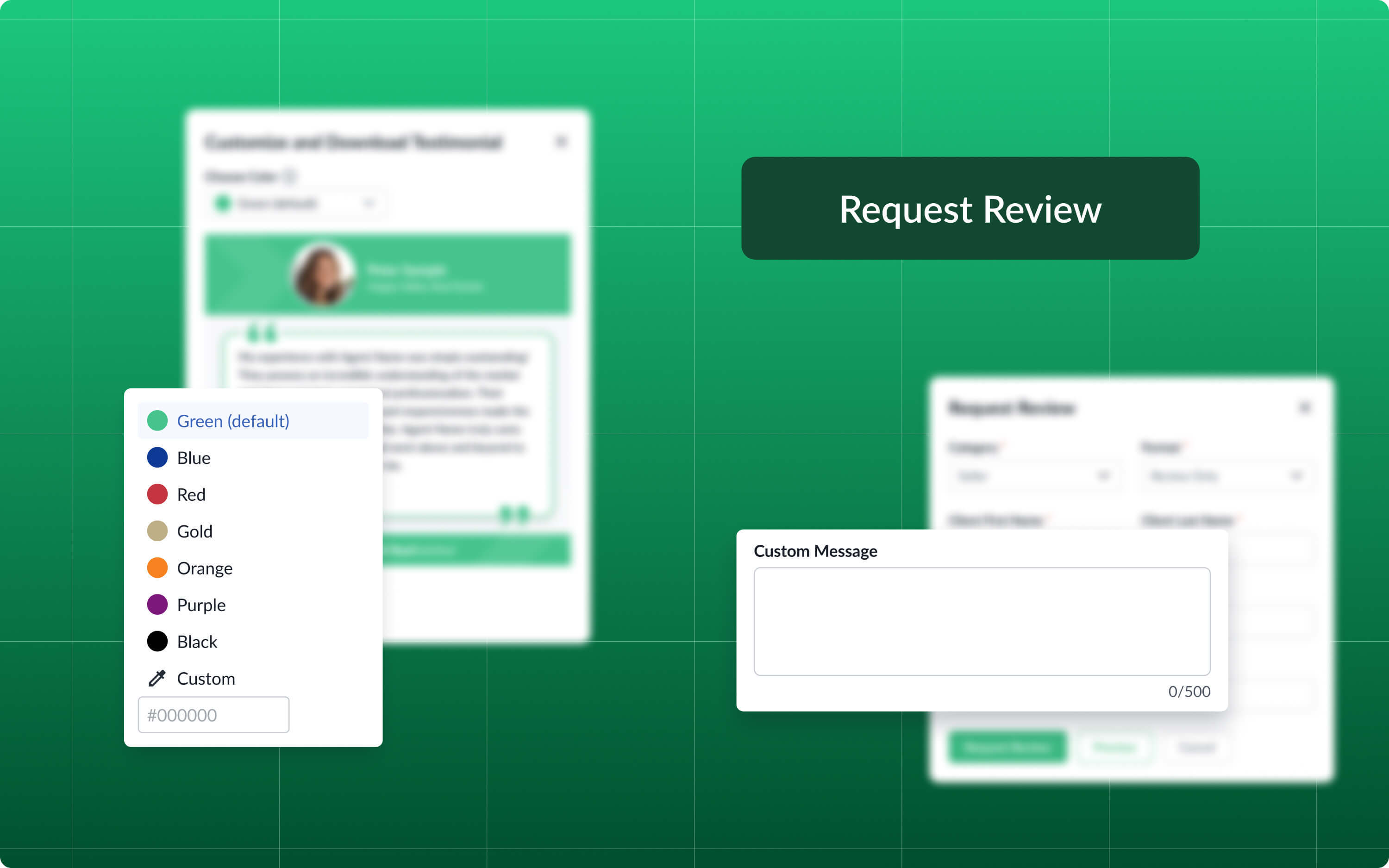 Custom Message in the Review Request