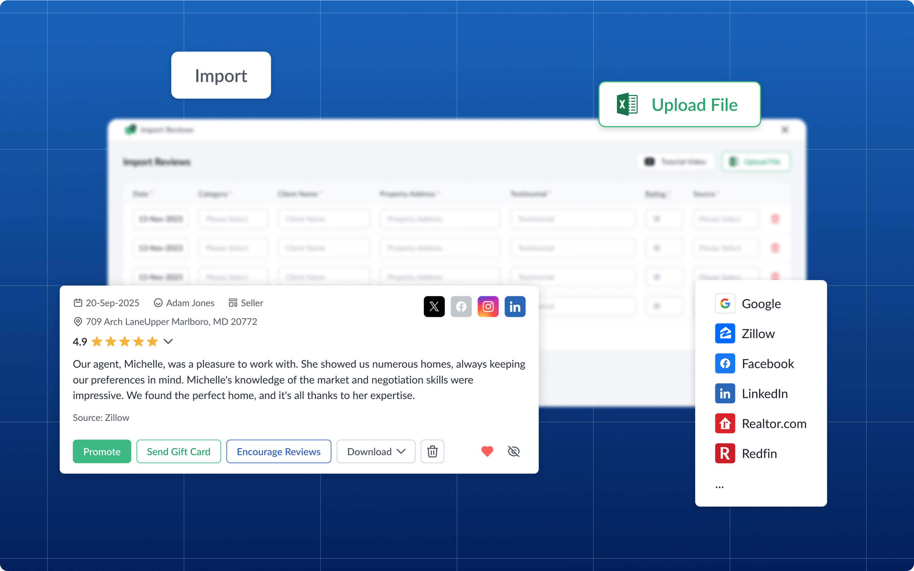 The 'Import Reviews Feature