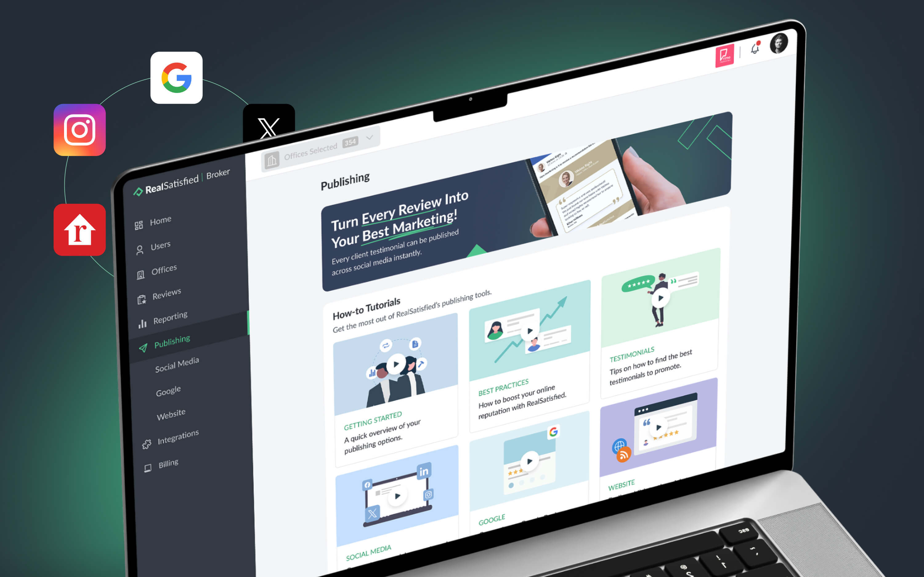 The new Publishing section in Broker Dashboard.