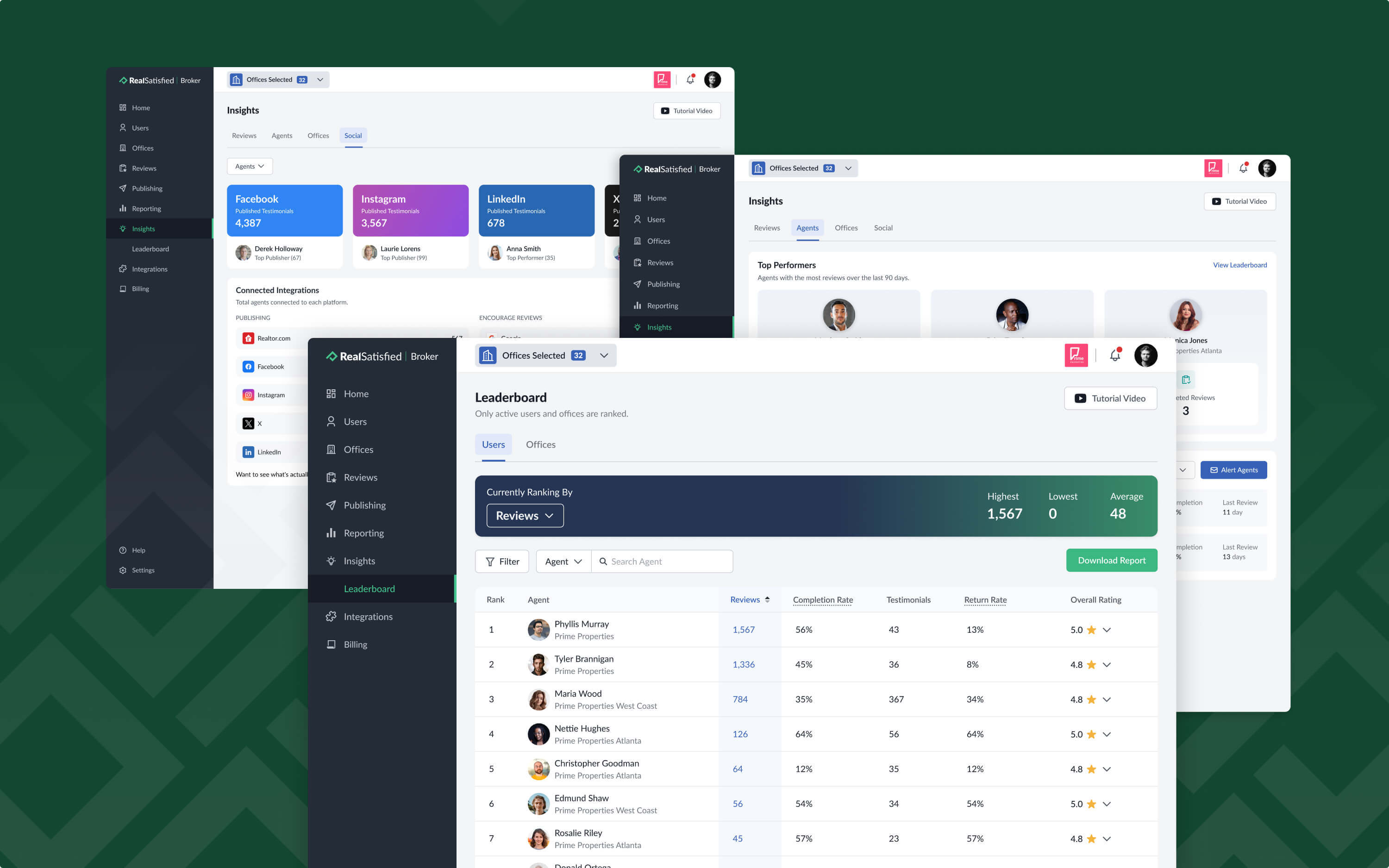 The new Insights section in the Broker Dashboard.
