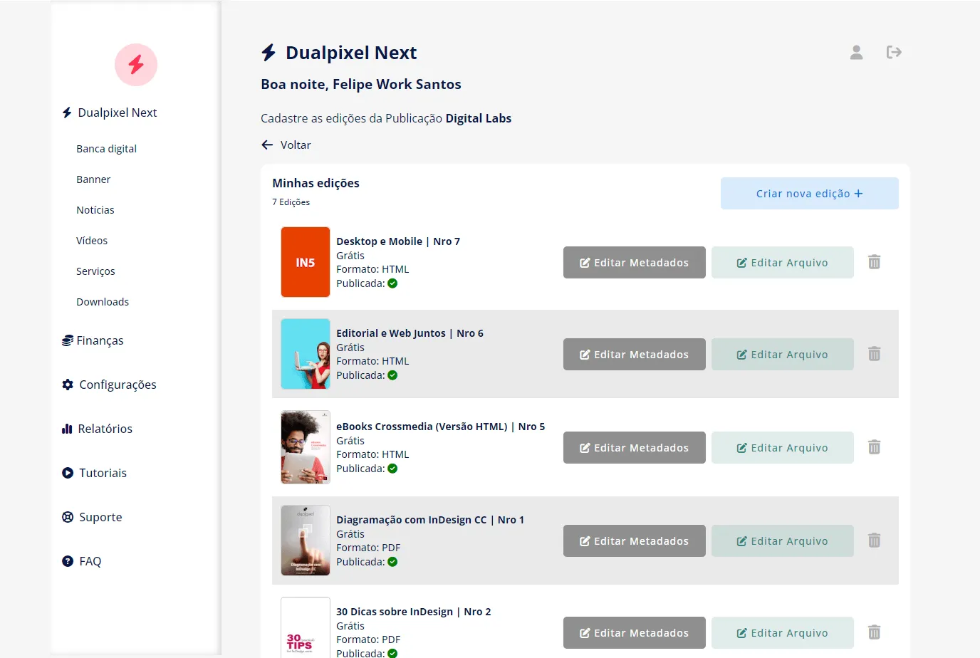 Dualpixel Next Plataforma responsiva multiempresa para criação de comunidades online e área de membros.