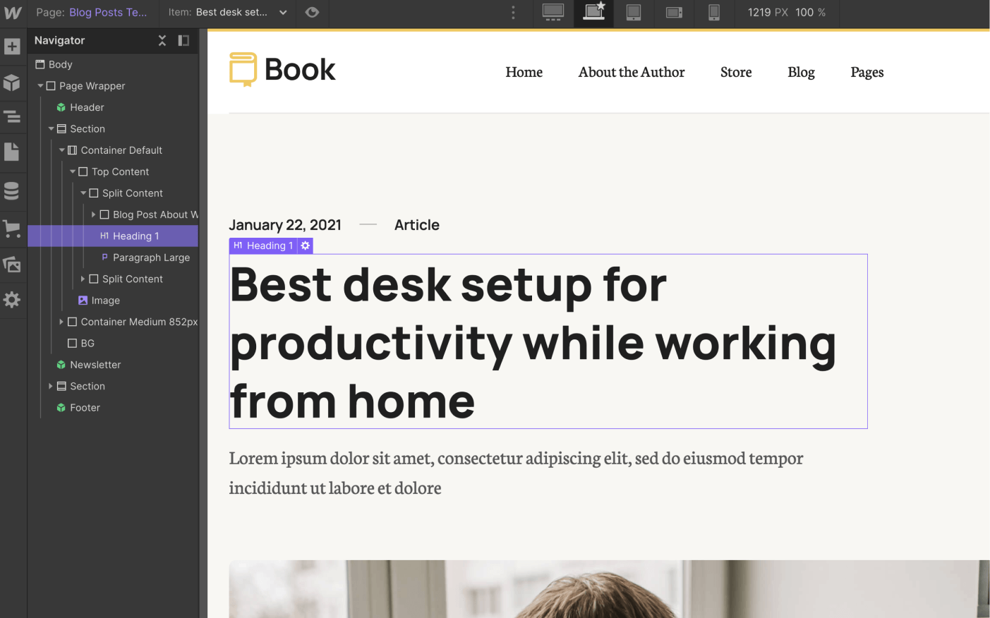 CMS Page - Book Webflow Template