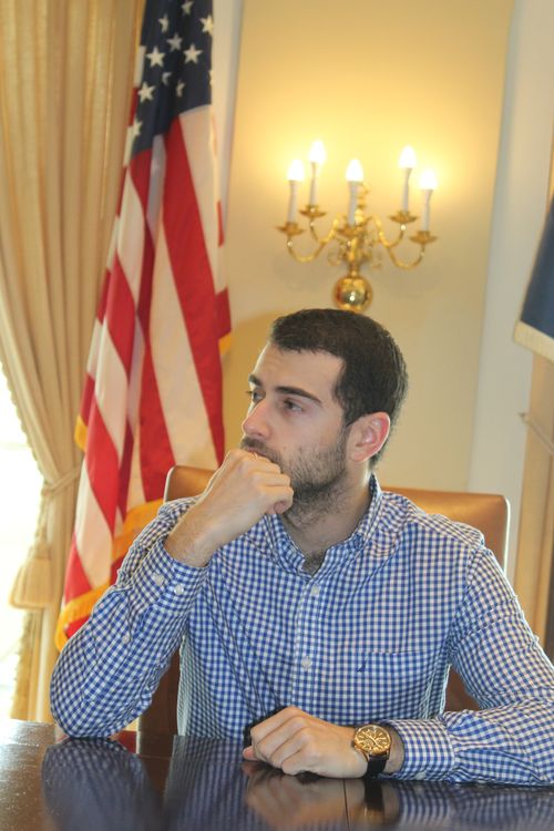 Andrei Trapizonian at the oval office