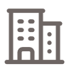 Branch icon, big and small building look a like