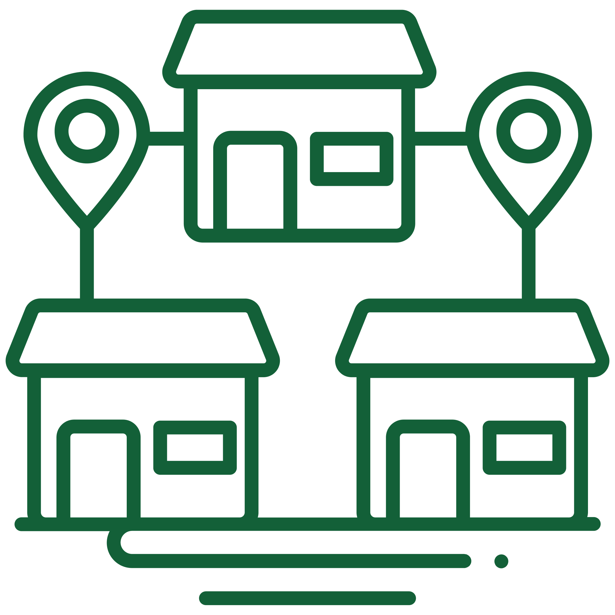 Franchise with 3 retails shop icon