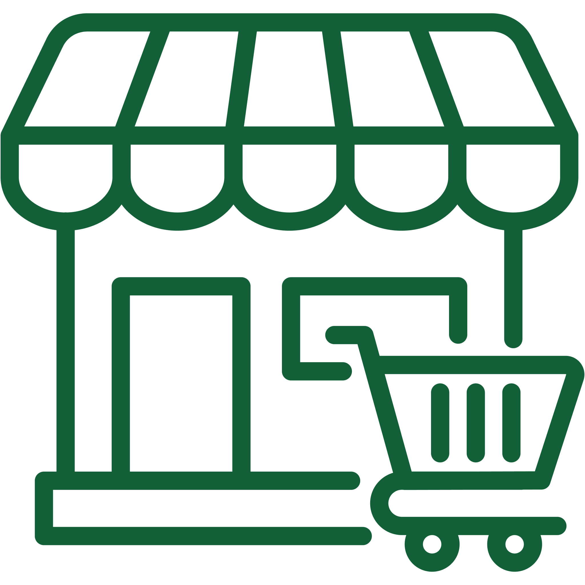 Retails or minishop icon with cart