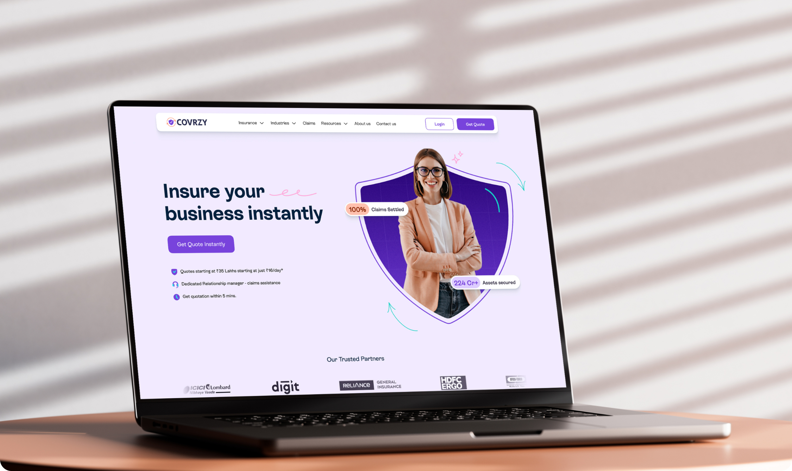 Mobile app screen displaying vibrant colours and modern design
