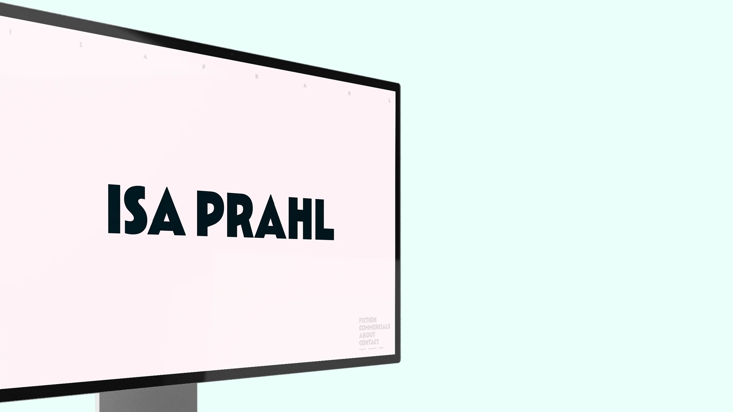 Wortmarken-Design und Website für die Regisseurin Isa Prahl von der Design- und Internetagentur Büro Bloock aus Köln