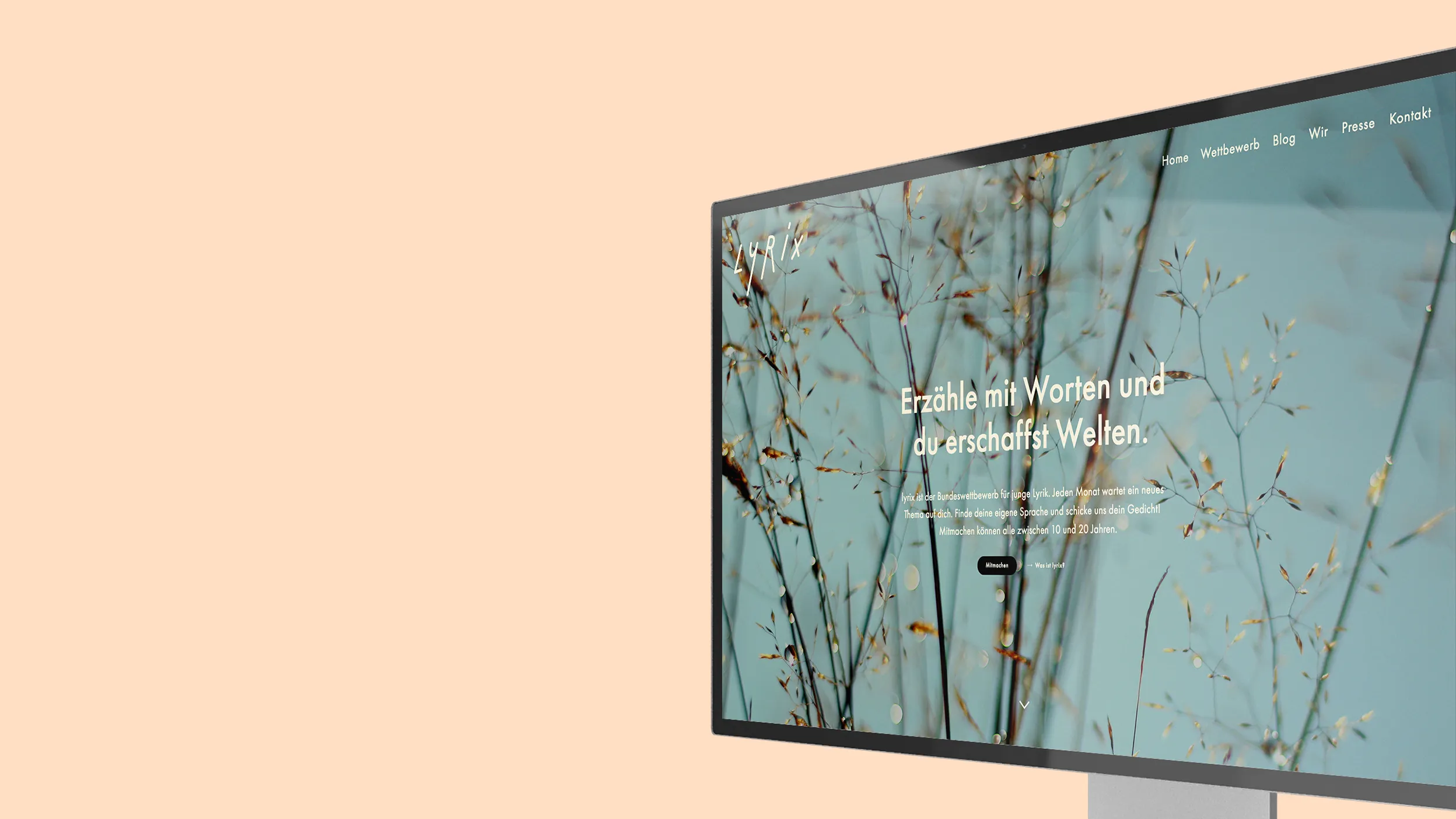 Logo und Website-Entwicklung für den Verein Lyrix von der Design- und Internet-Agentur Büro Bloock aus Köln