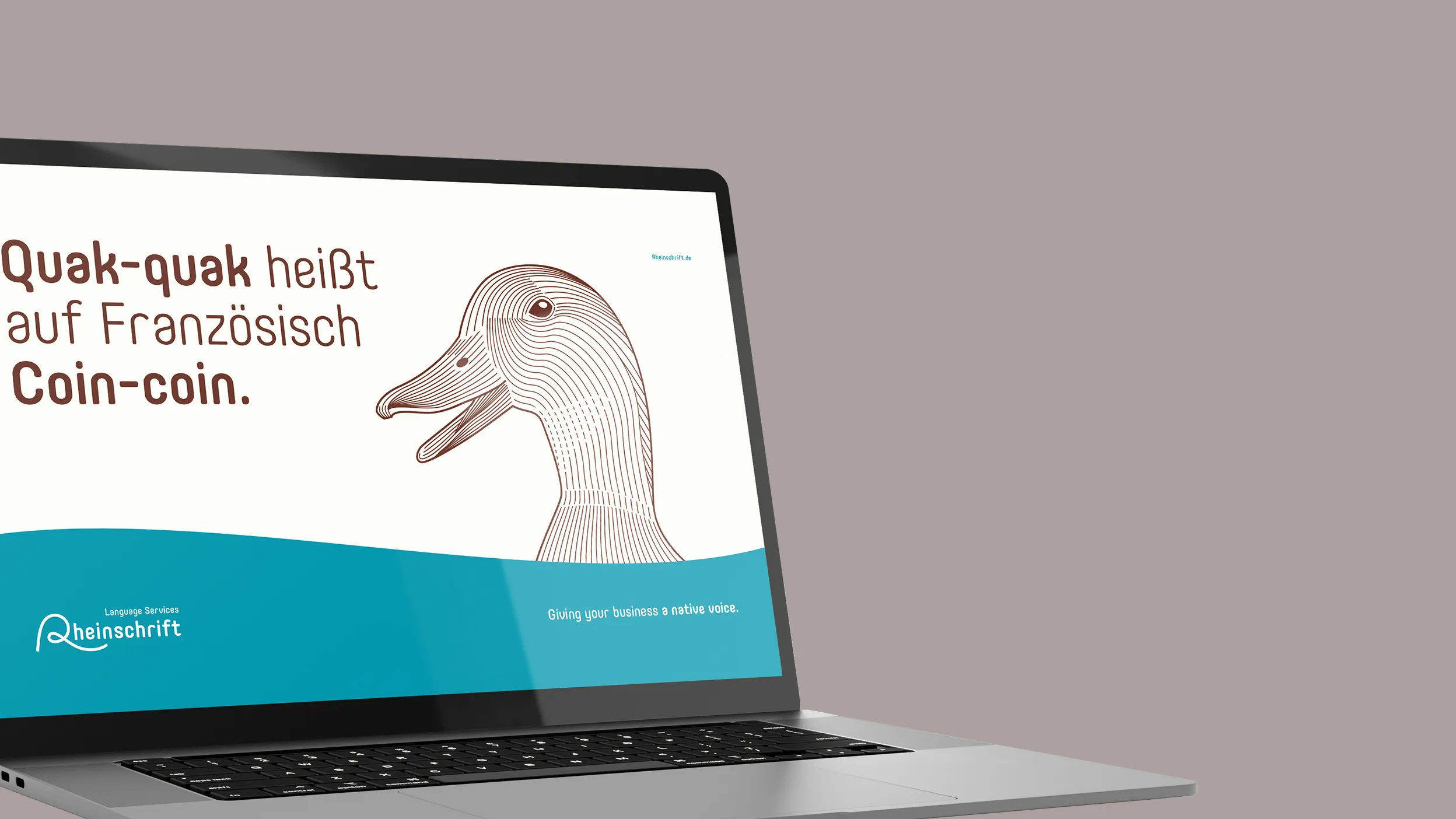 Corporate Design und Website-Entwicklung für das Übersetzungsbüro Rheinschrift von der Design- und Webagentur Büro Bloock aus Köln