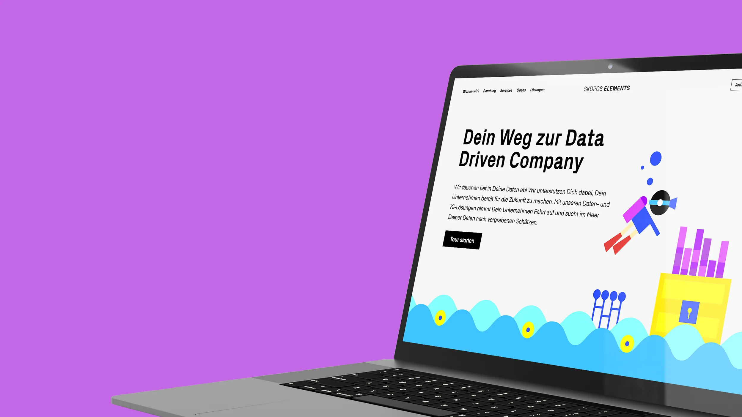 Corporate Design und Website (Webdesign und Programmierung) für Skopos Elements von der Design- und Webagentur Büro Bloock aus Köln