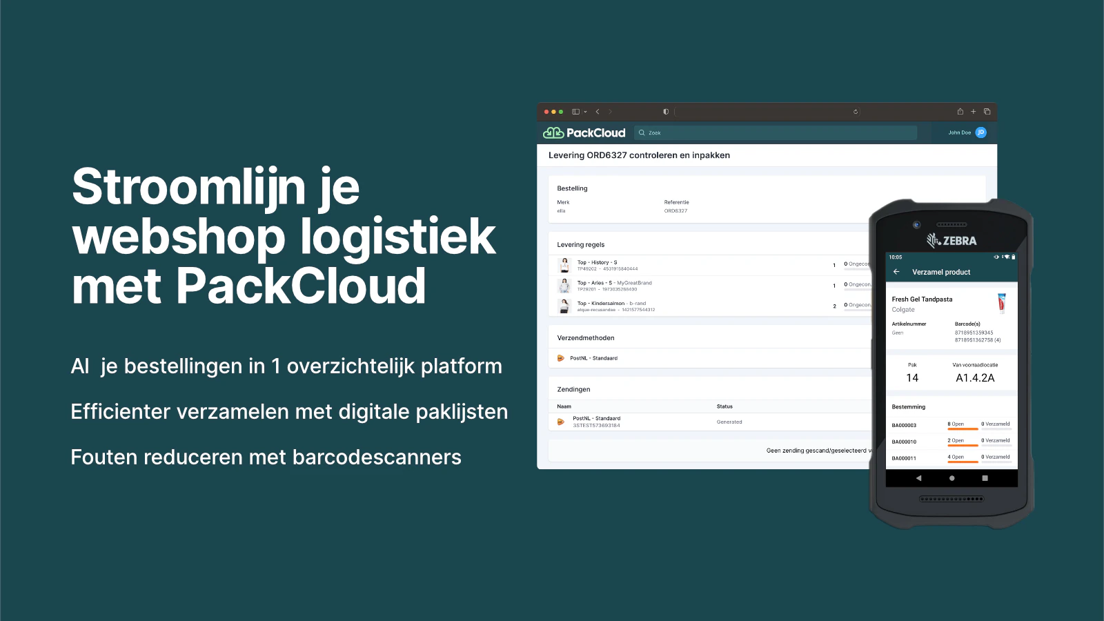 Stroomlijn je orderverwerking met PackCloud magazijnsoftware