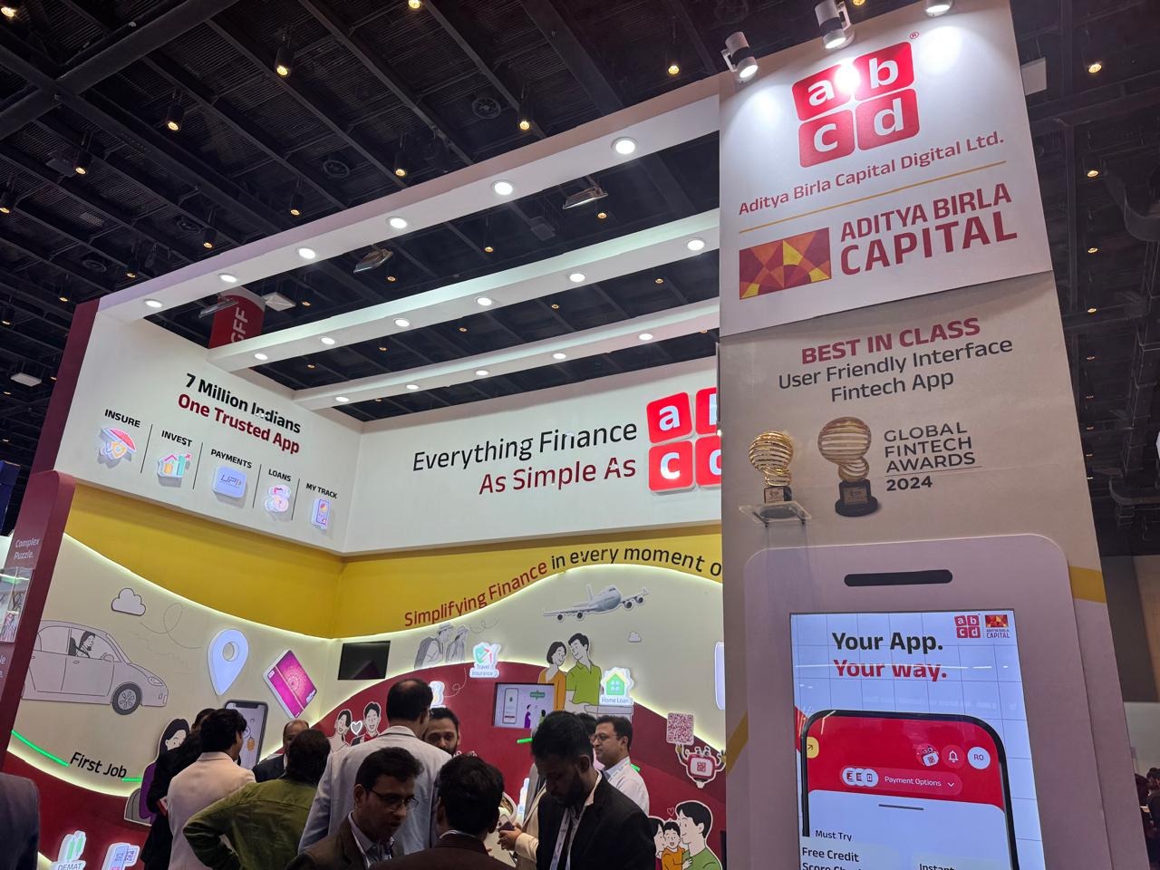 aditya bitla capital digital stall booth at global fintech fest 2025