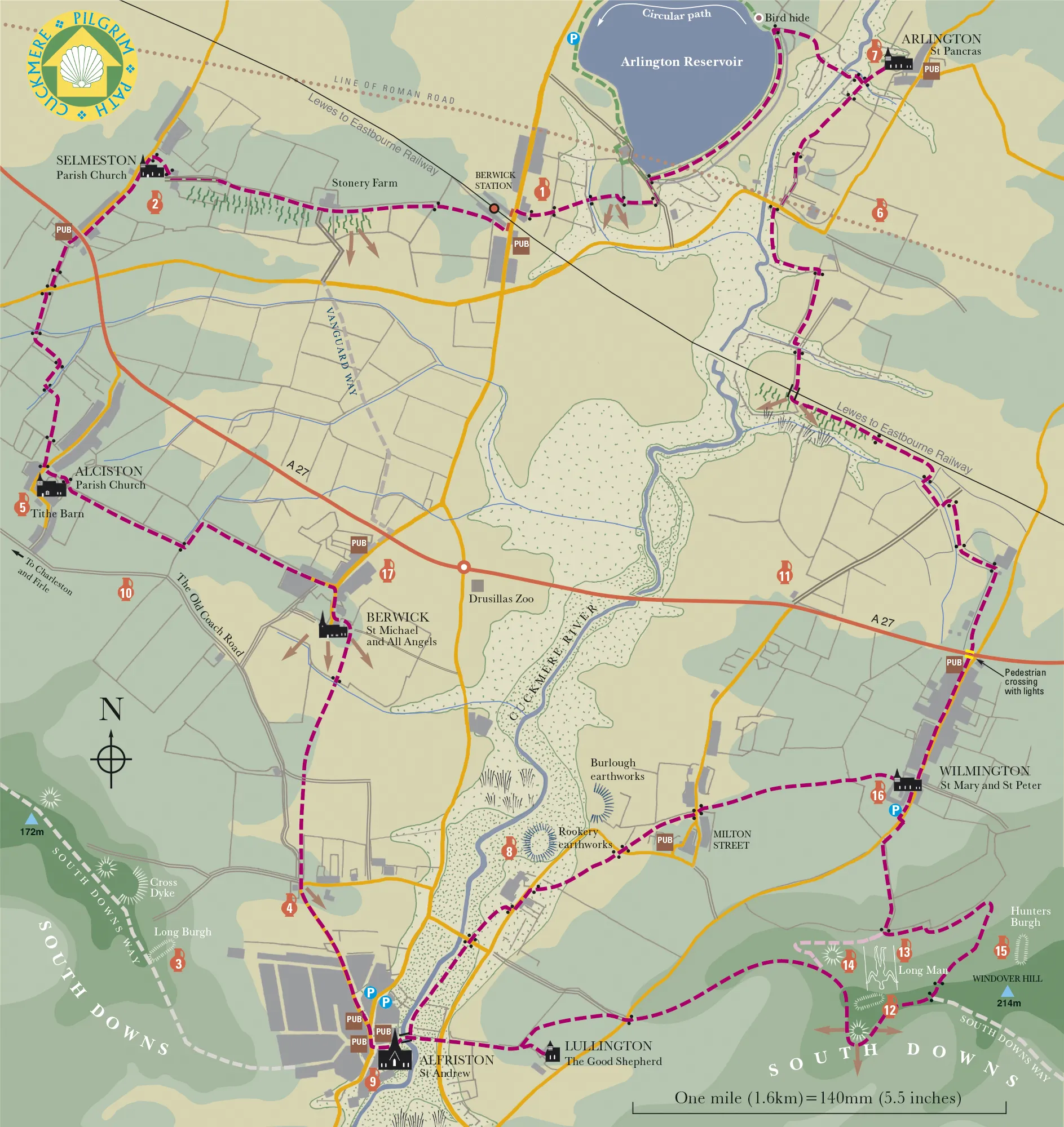 Cuckmere Pilgrim Path Map