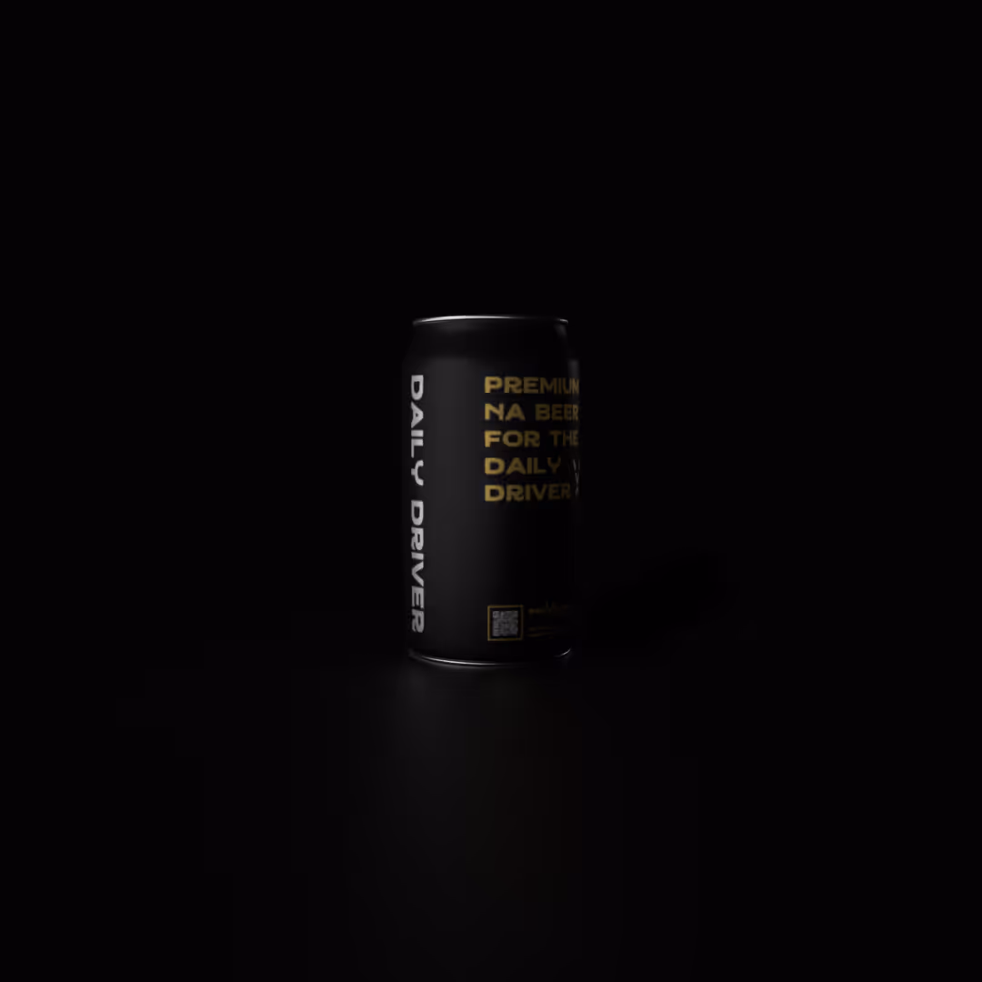3D beer product photo of a NA beer