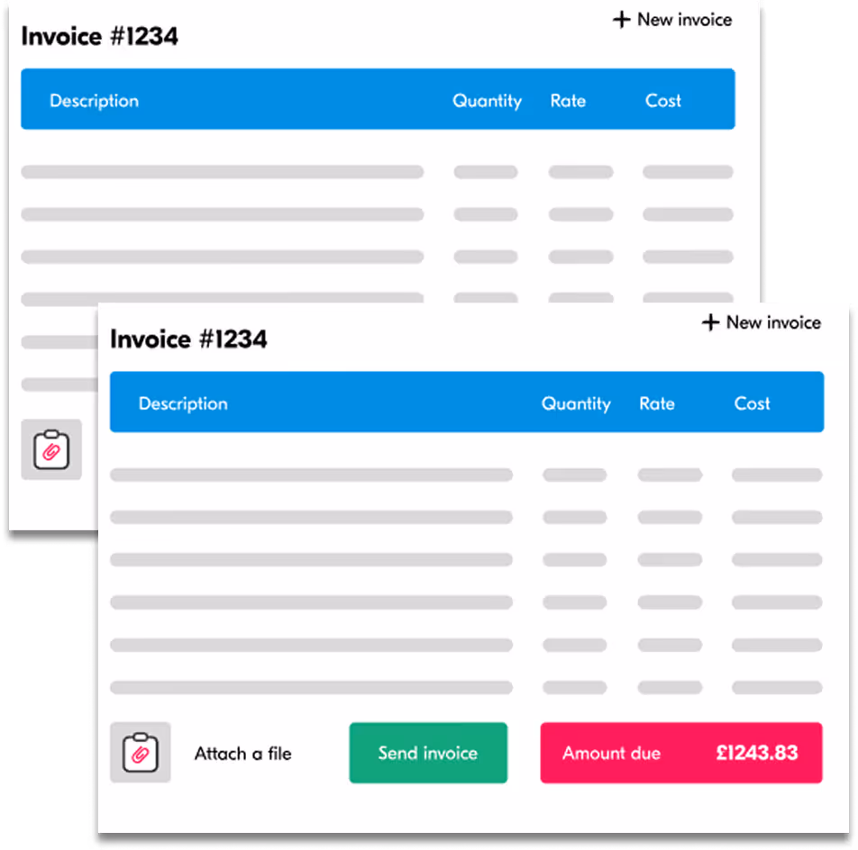 Crunch invoice graphics