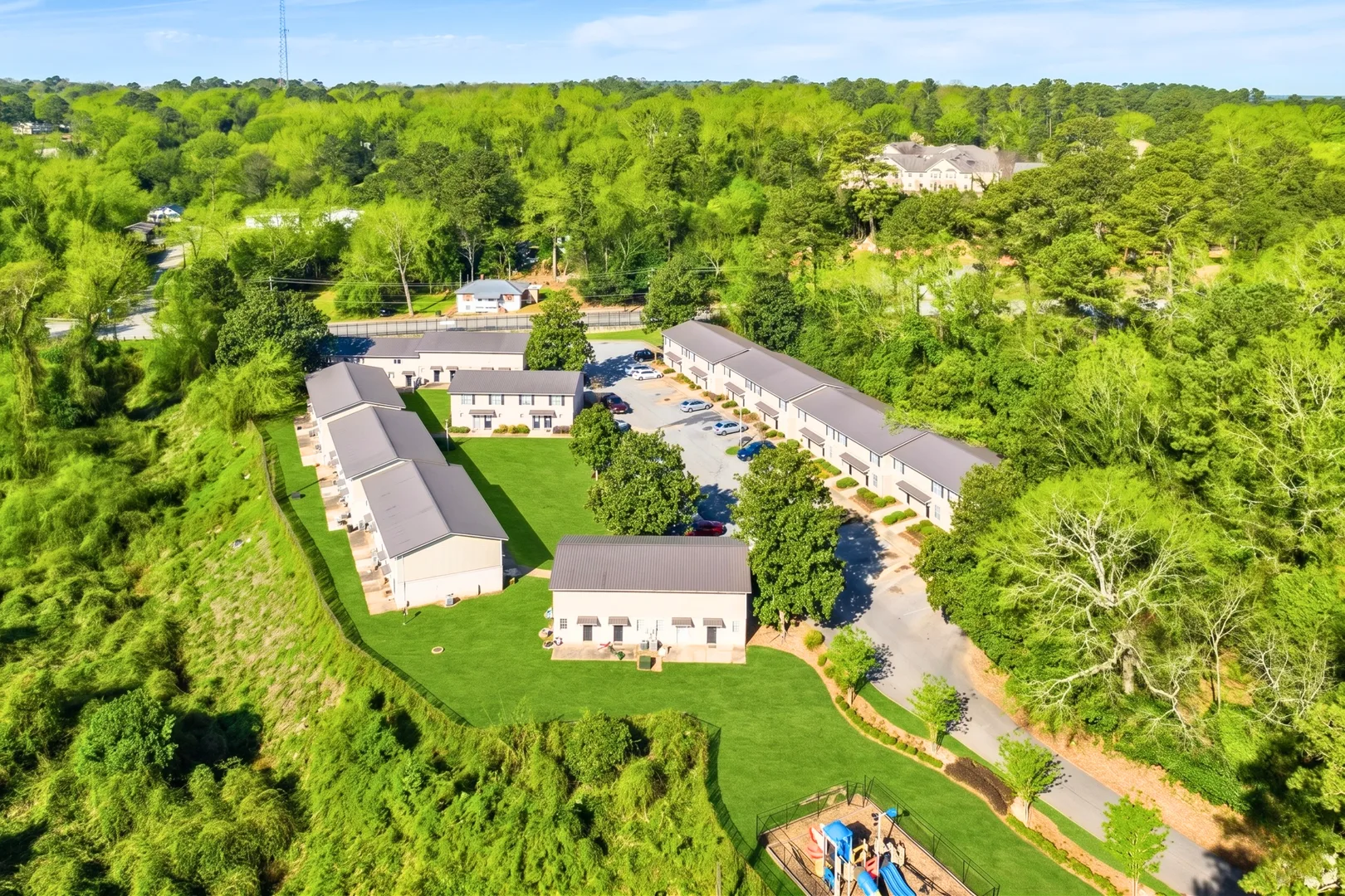 Ingleside Terrace apartments aerial view in Macon, GA