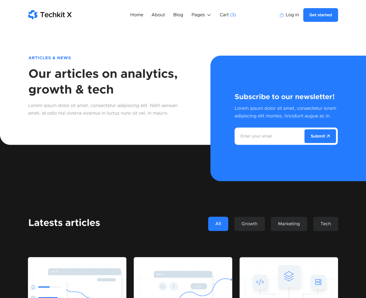Blog V1 - Techkit X Webflow Template