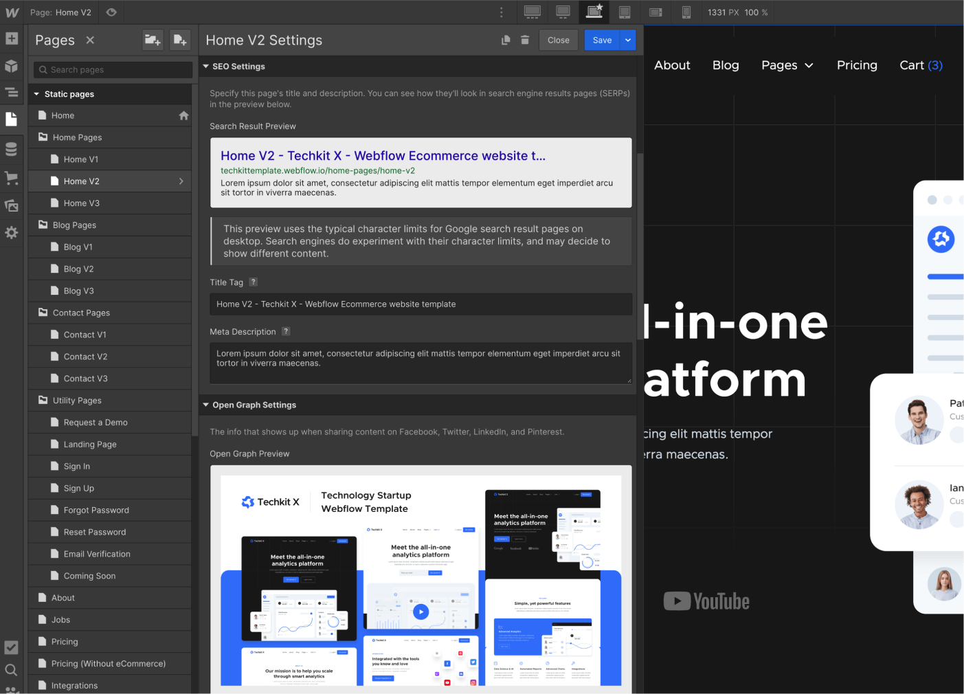 SEO - Techkit X Webflow Template