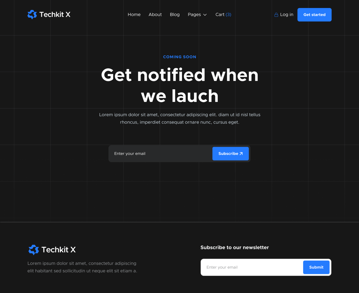 Coming Soon - Techkit X Webflow Template
